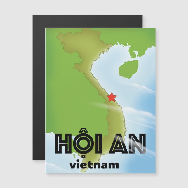 Hoi An Vietnam Reiseposter Art Print Magnetkarte (Vorne/Hinten)