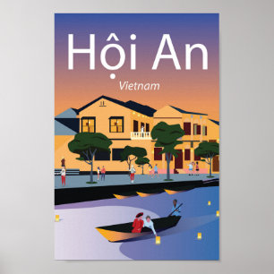 Hoi An Vietnam Vintage Reiseplakat Poster