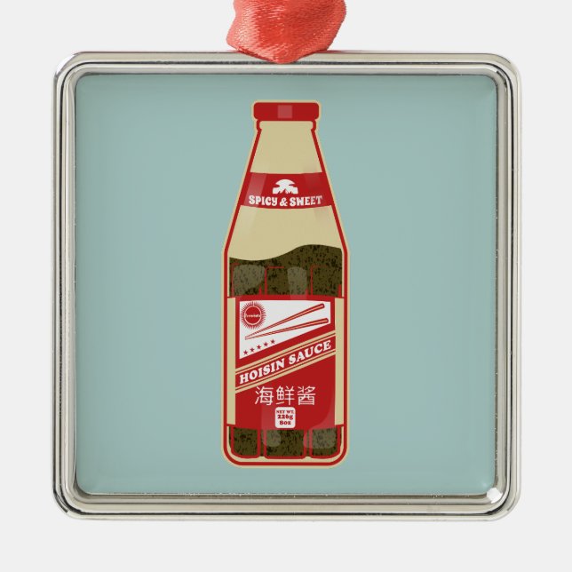 Hoisin Sauce Cantonese Food Ornament Aus Metall (Vorne)