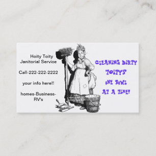 "Hoity Toity Reinigungsdienst" Visitenkarte
