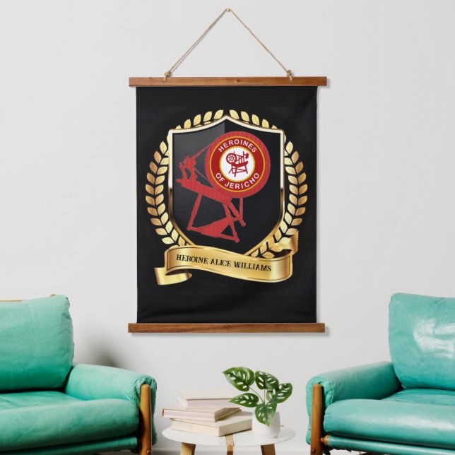 HOJ Hanging Tapestry Wandteppich Mit Holzrahmen (Wohnzimmer)