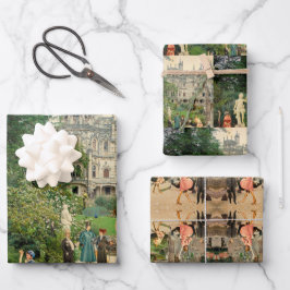 Hoja De Papel De Regalo Cabalgando avestruces en A Geschenkpapier Set