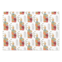 Hojas de papel navideño