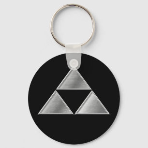 Hojo Clan Kamon Silver Chrome Schlüsselanhänger