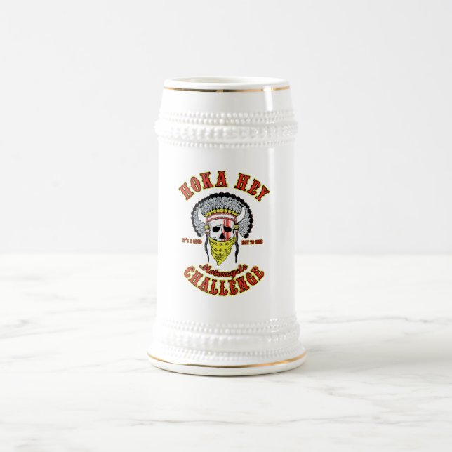 Hoka he Herausforderungs-Bier Stein Bierglas (Mittel)