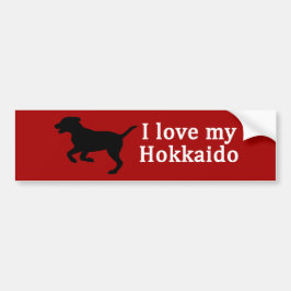 Hokkaido Dog Liebe Autoaufkleber