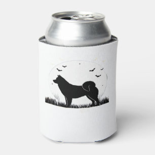 Hokkaido Hund � Halloween Mond Silhouette Klassisc Dosenkühler