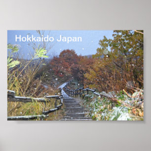 Hokkaido Japan Erster Schneefall Poster