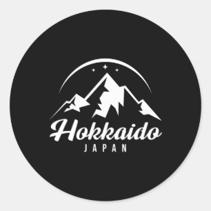 Hokkaido Japan Ski Resort Skifahren Snowboarden Runder Aufkleber