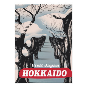 Hokkaido Japanisches Vintage-Reiseposter Fotodruck