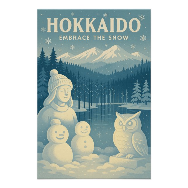 Hokkaido - Winterwunderland Poster (Vorderseite)