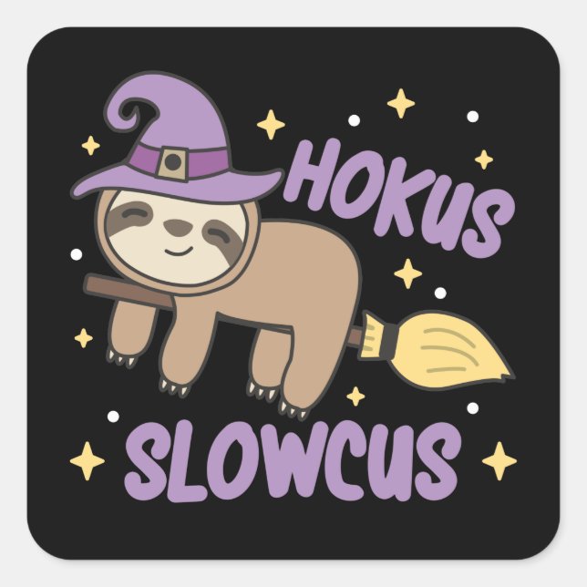 Hokus Slowcus - Fault Hexenkostüm Squa Quadratischer Aufkleber (Vorderseite)
