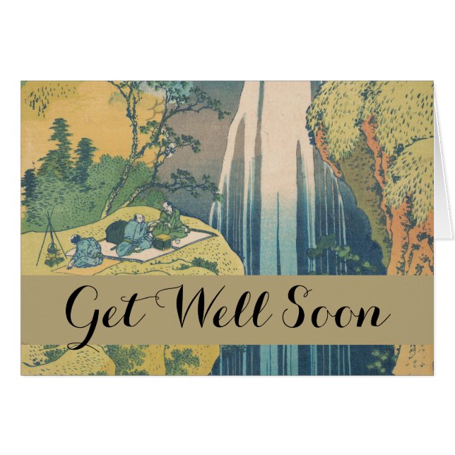 Hokusai Amida Falls Japan Wasserfall (Vorderseite (Horizontal))