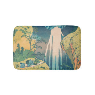 Hokusai Amida Falls Japan Wasserfall Badematte