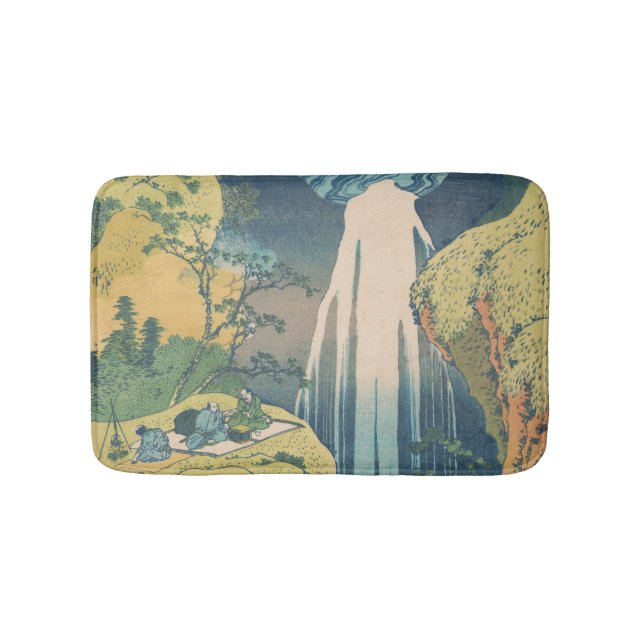 Hokusai Amida Falls Japan Wasserfall Badematte (Vorderseite)