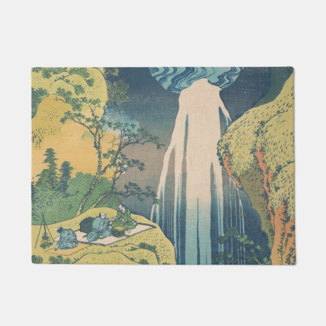 Hokusai Amida Falls Japan Wasserfall Fußmatte (Vorderseite)