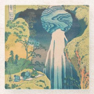 Hokusai Amida Falls Japan Wasserfall Glasuntersetzer
