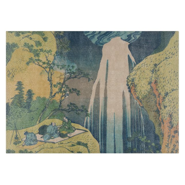 Hokusai Amida Falls Japan Wasserfall Schneidebrett (Vorderseite)