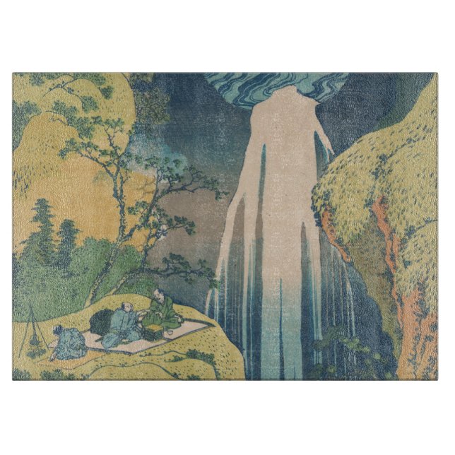 Hokusai Amida Falls Japan Wasserfall Schneidebrett (Vorderseite)