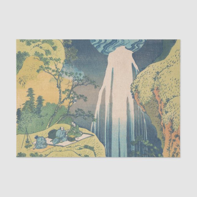 Hokusai Amida Falls Japan Wasserfall Seidenpapier (Vorderseite)