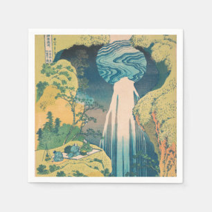 Hokusai Amida Falls Japan Wasserfall Serviette