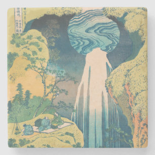 Hokusai Amida Falls Japan Wasserfall Steinuntersetzer