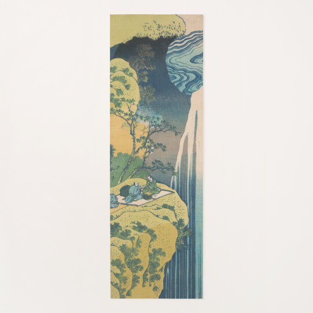 Hokusai Amida Falls Japan Wasserfall Yogamatte (Vorderseite)