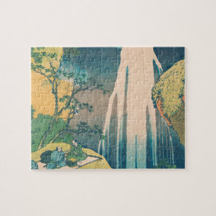 Hokusai Amida Wasserfall Japan Wasserfall Puzzle