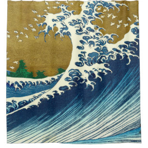 Hokusai Big Wave Japan japanische Kunst Duschvorhang