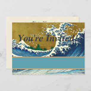 Hokusai Big Wave Japan japanische Kunst Einladung