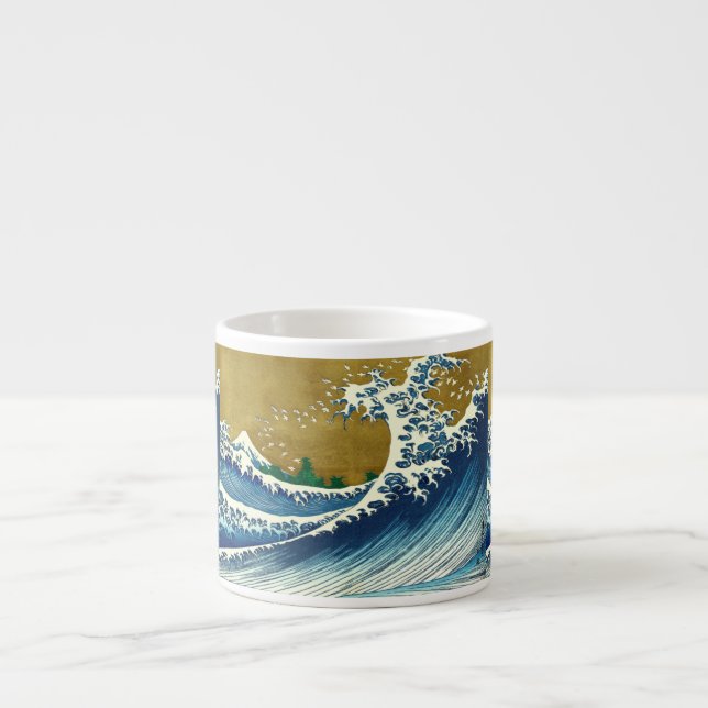Hokusai Big Wave Japan japanische Kunst Espressotasse (Vorderseite)