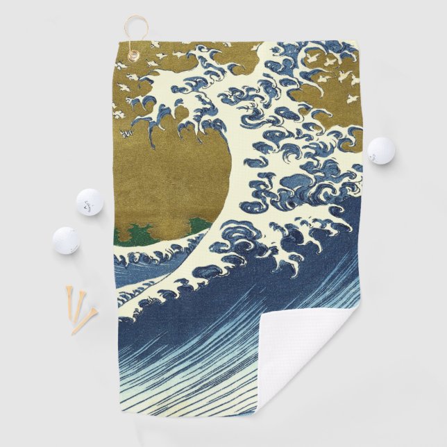 Hokusai Big Wave Japan japanische Kunst Golfhandtuch (Insitu)