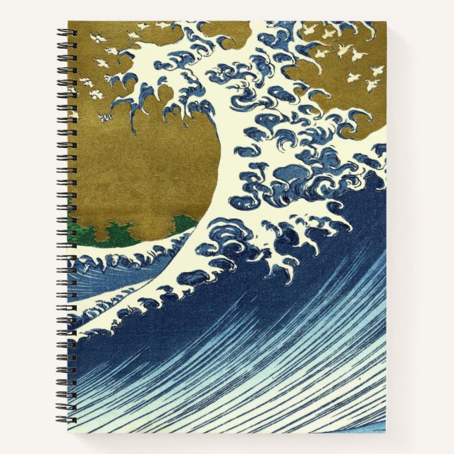 Hokusai Big Wave Japan japanische Kunst Notizbuch (Vorderseite)