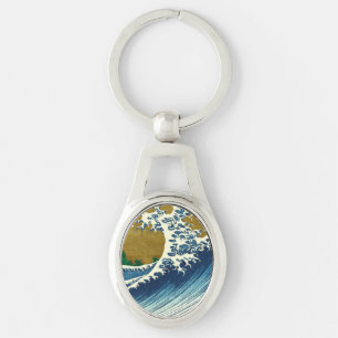 Hokusai Big Wave Japan japanische Kunst Schlüsselanhänger