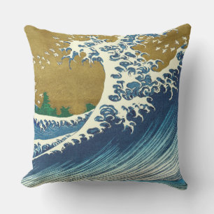 Hokusai Big Wave Japan Vintage Ocean Kissen