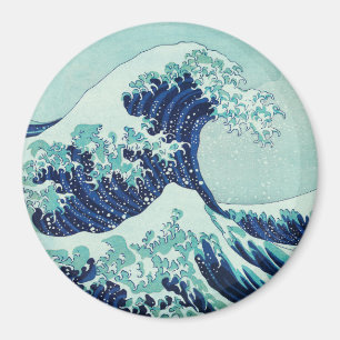 Hokusai Blue Waves Magnet
