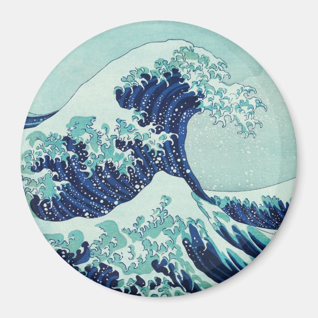 Hokusai Blue Waves Magnet (Vorne)