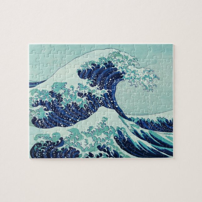 Hokusai Blue Waves Puzzle (Horizontal)