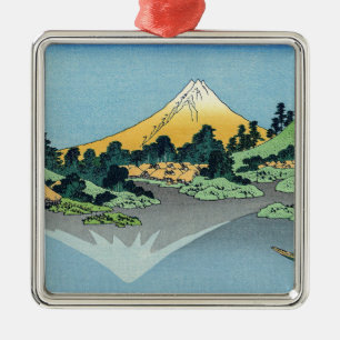 Hokusai - Der Fuji spiegelt sich im Kawaguchi-See  Ornament Aus Metall