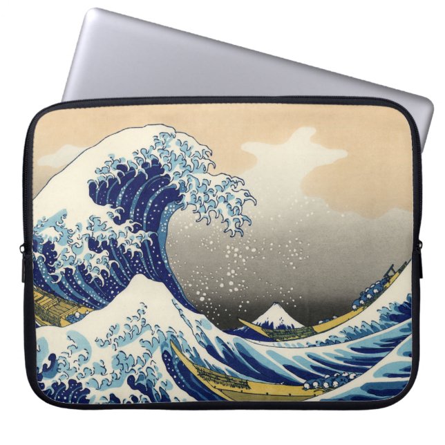 Hokusai der große Laptop-Sieb Laptopschutzhülle (Vorderseite)