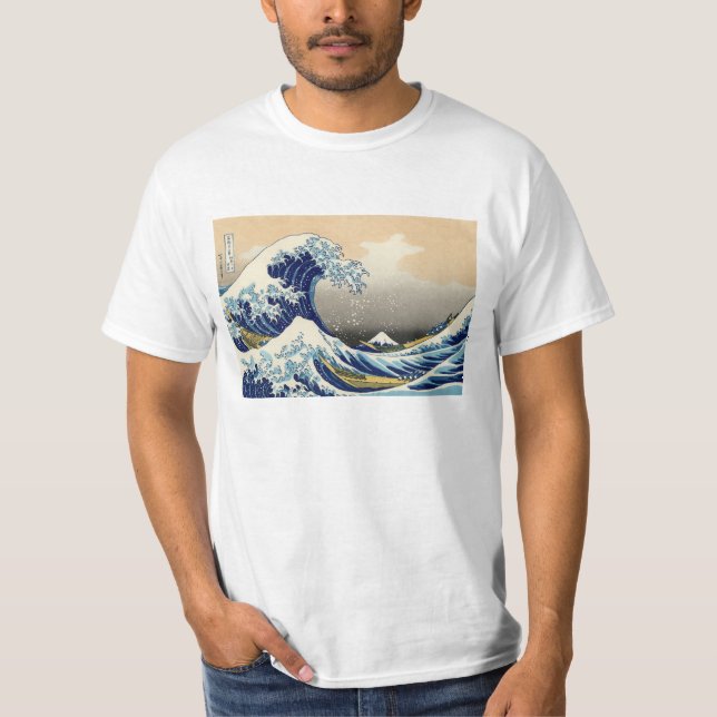 Hokusai der große Wellen-T - Shirt (Vorderseite)