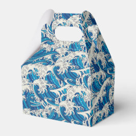 Hokusai, die Great Wave Pattern Nautical Blue Well Geschenkschachtel