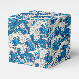 Hokusai, die Great Wave Pattern Nautical Blue Well Geschenkschachtel