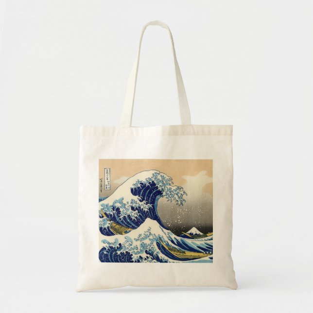 Hokusai die große Wellen-Taschen-Tasche Tragetasche (Vorne)