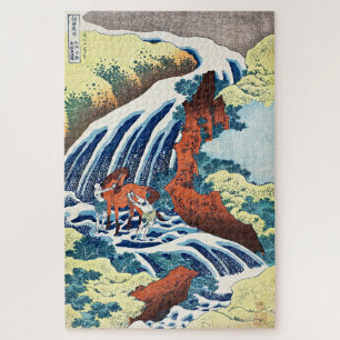 Hokusai - Die Yoshitsune-Pferdewaschfälle Puzzle