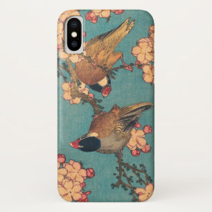 Hokusai Dompfaff und Kirschblüte Vintage Vogel Case-Mate iPhone Hülle