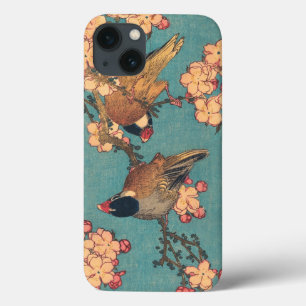 Hokusai Dompfaff und Kirschblüte Vintage Vogel Case-Mate iPhone Hülle