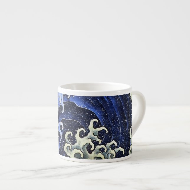 Hokusai Feminine Wave Japanisch Vintage Kunstkunst Espressotasse (Vorderseite Rechts)