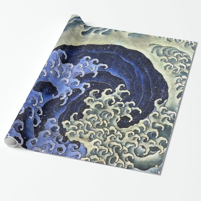 Hokusai Feminine Wave Japanisch Vintage Kunstkunst Geschenkpapier (Ungerollt)