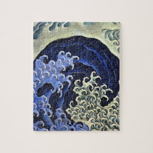 Hokusai Feminine Wave Japanisch Vintage Kunstkunst Puzzle